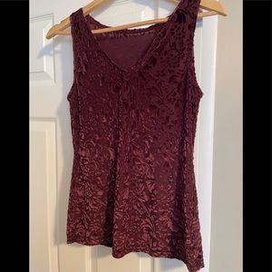 Burnout velvet tank